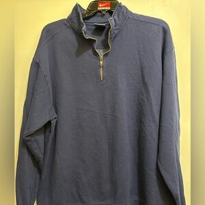NWOT Men's Comfort Colors Medium Blue 1/4 Zip Sweatshirt, Size Small